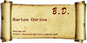 Bartos Dorina névjegykártya