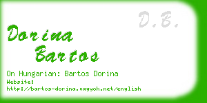 dorina bartos business card